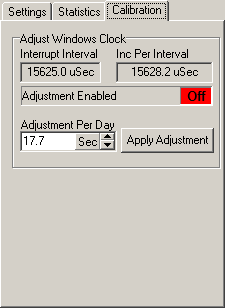 Time Calibrator - Calibration Page