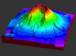 Estierra Terrain Modeling - Saint Hellen's Reconstruction color by elevation